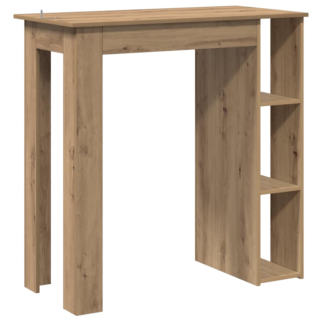 Bar Table with Shelf Artisan Oak 102x50x103.5 cm Engineered Wood