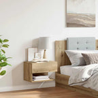 Wall-mounted Bedside Cabinet Artisian Oak