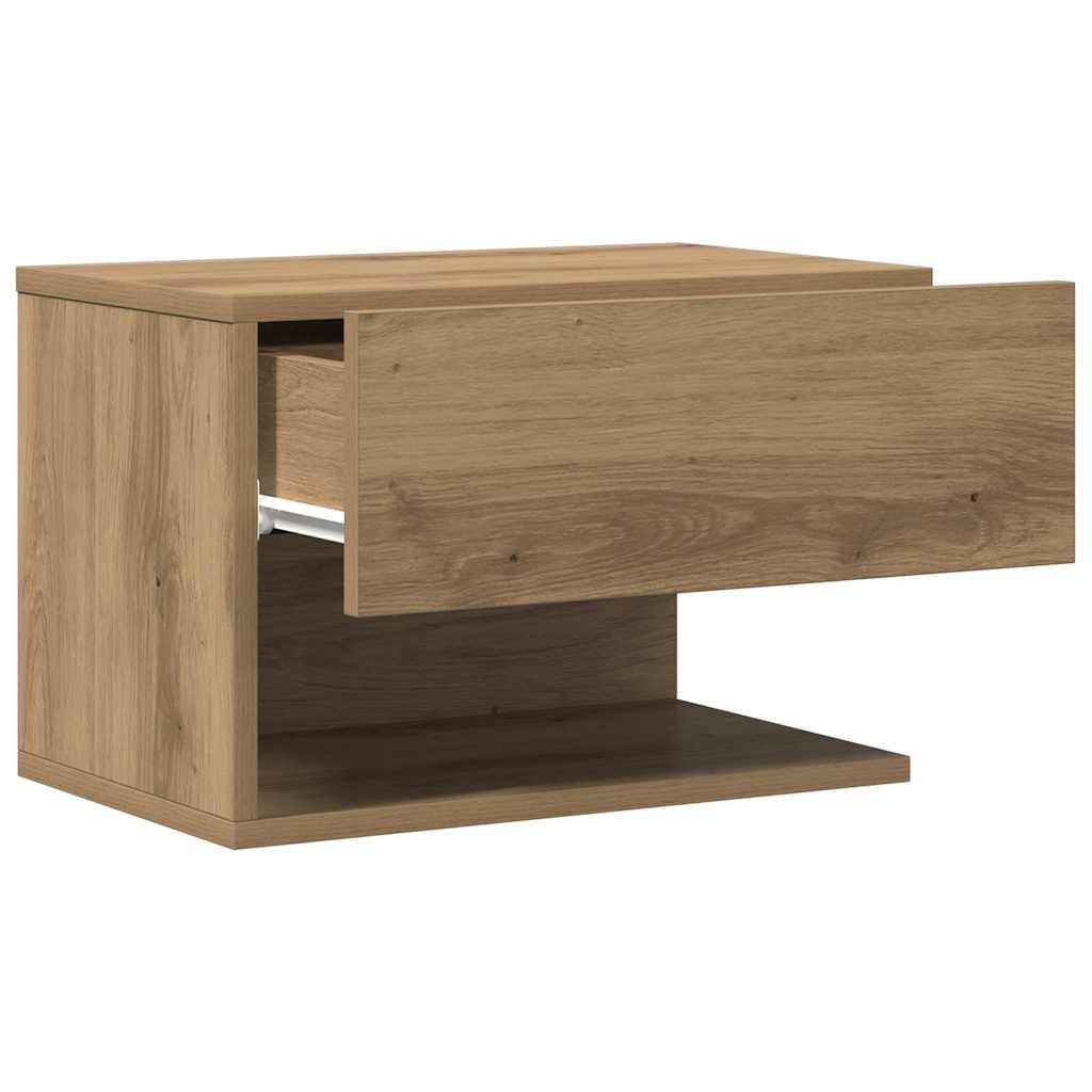 Wall-mounted Bedside Cabinet Artisian Oak