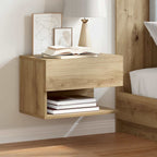 Wall-mounted Bedside Cabinet Artisian Oak