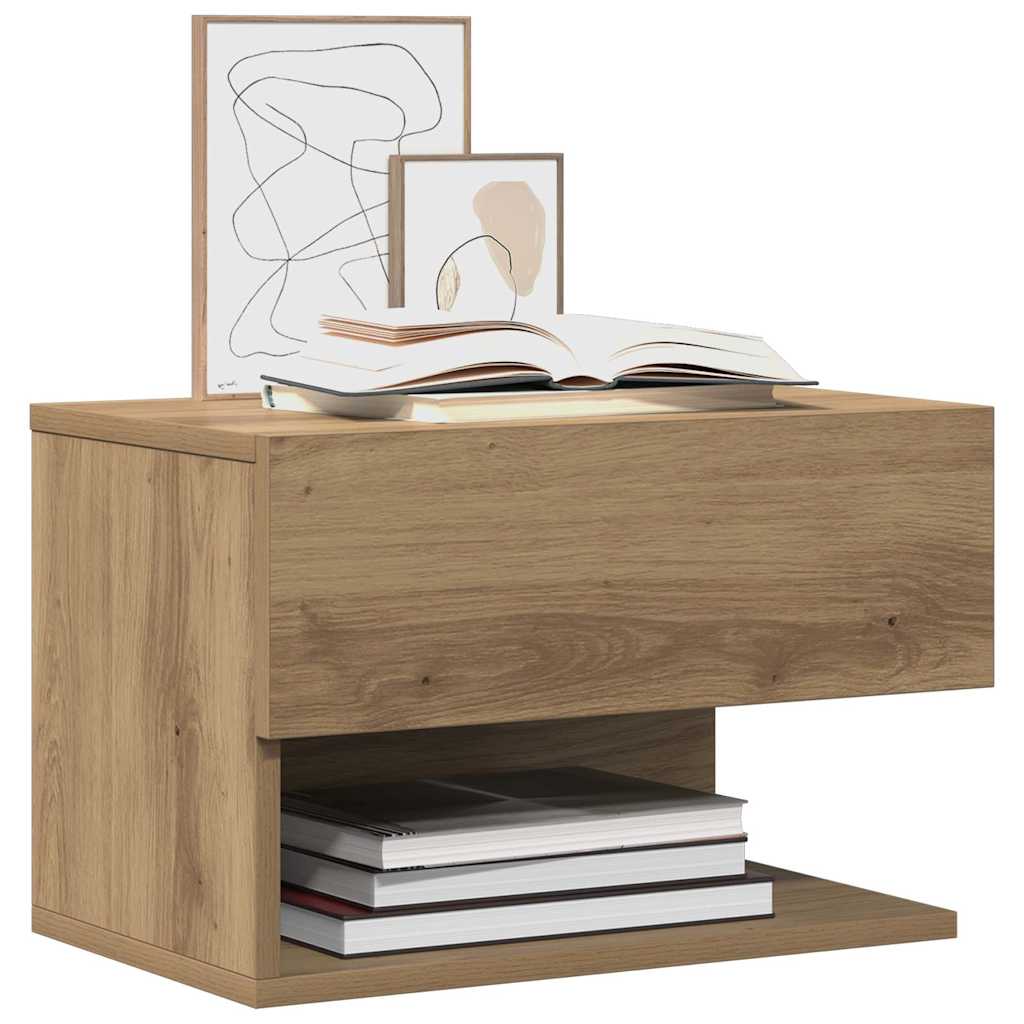 Wall-mounted Bedside Cabinets 2 pcs Artisian Oak