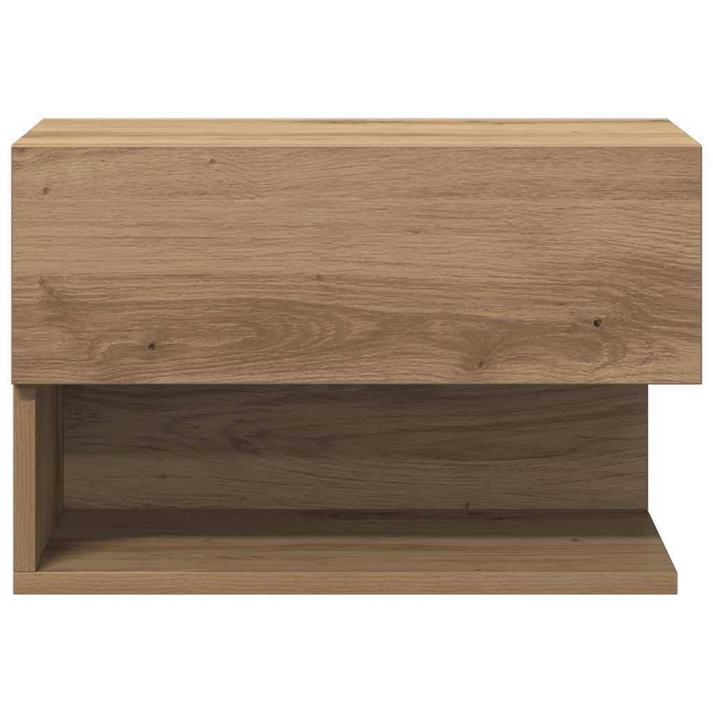 Wall-mounted Bedside Cabinets 2 pcs Artisian Oak