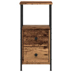 Bedside Cabinet Old Wood 34x35.5x70 cm Engineered Wood