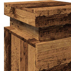 Bedside Cabinet with LED Old Wood 35x39x55 cm Engineered Wood