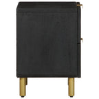 Bedside Cabinet Black 40x33x46 cm Solid Wood Mango