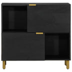 Sideboard Black 80x33x75 cm Engineered Wood