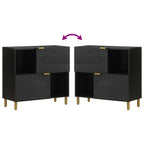 Sideboard Black 80x33x75 cm Engineered Wood