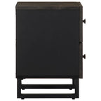 Bedside Cabinets 2 pcs Black 40x33x46 cm Solid Wood Mango