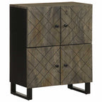 Sideboard Black 60x33x75 cm Solid Wood Mango