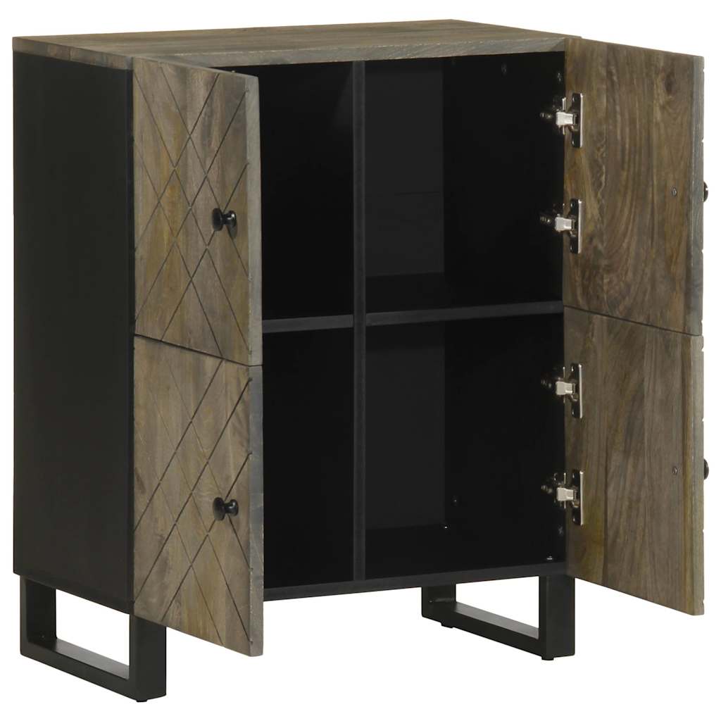 Sideboard Black 60x33x75 cm Solid Wood Mango