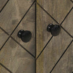 Sideboard Black 60x33x75 cm Solid Wood Mango