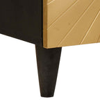 Bedside Cabinet Black and Gold 40 x 33.5 x 46 cm