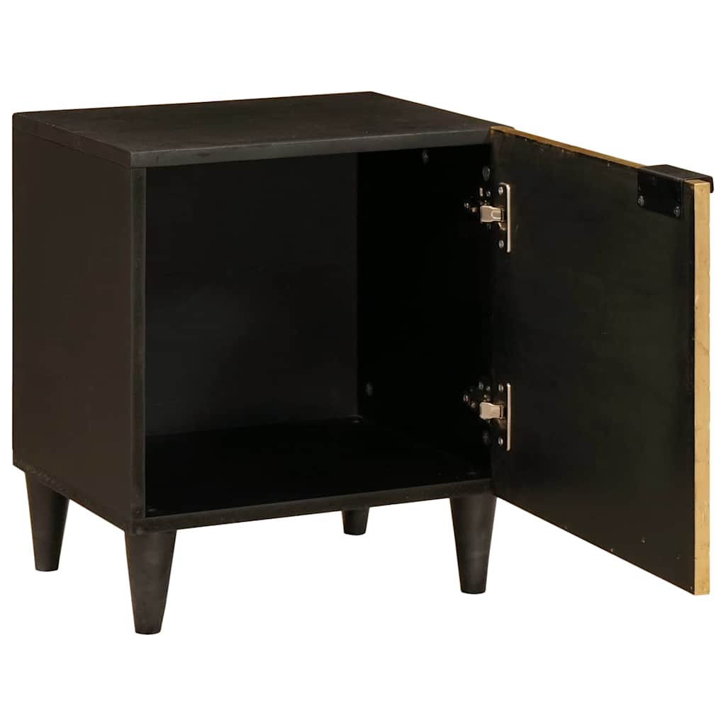 Bedside Cabinet Black and Gold 40 x 33.5 x 46 cm
