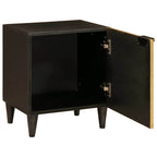 Bedside Cabinet Black and Gold 40 x 33.5 x 46 cm