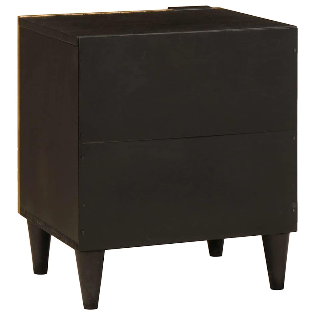 Bedside Cabinet Black and Gold 40 x 33.5 x 46 cm