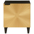 Bedside Cabinet Black and Gold 40 x 33.5 x 46 cm