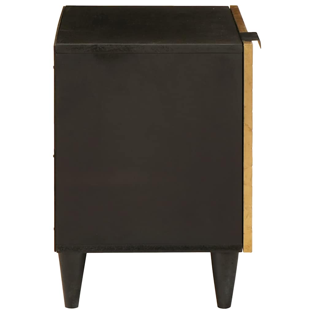Bedside Cabinet Black and Gold 40 x 33.5 x 46 cm