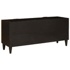 TV Cabinet Black and Gold 105 x 33 x 46 cm Engineered wood