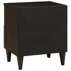 Bedside Cabinet with Drawer Black and Gold 40 x 33 x 46 cm