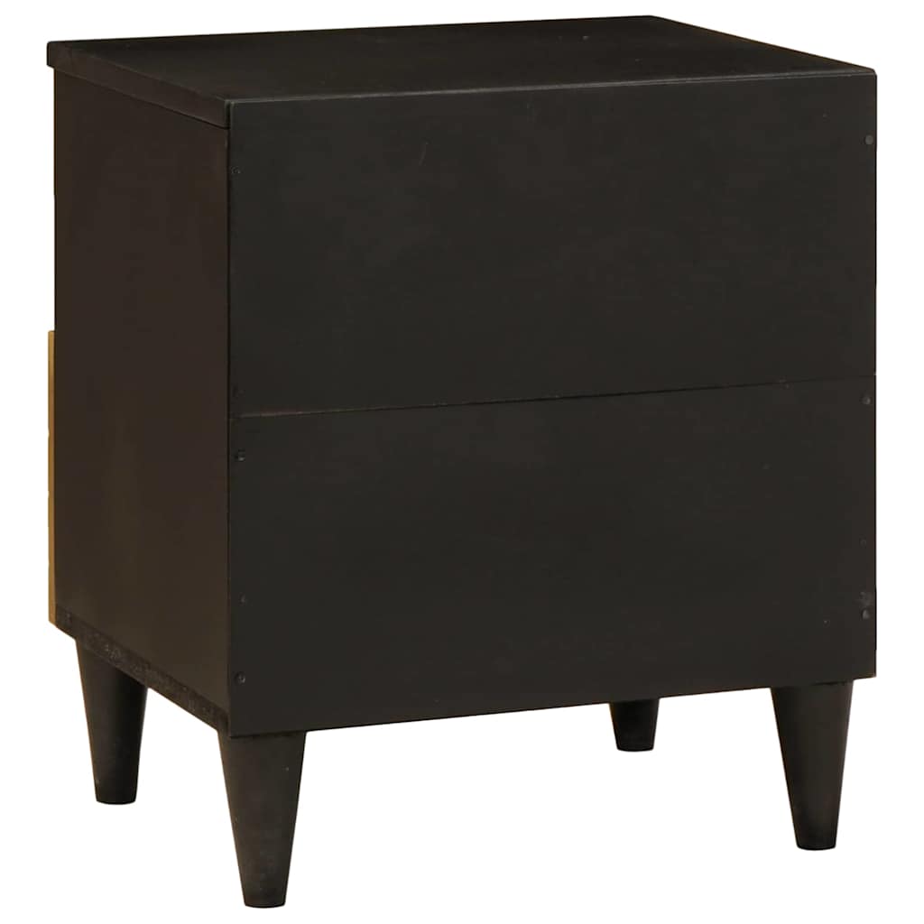 Bedside Cabinet with Drawer Black and Gold 40 x 33 x 46 cm