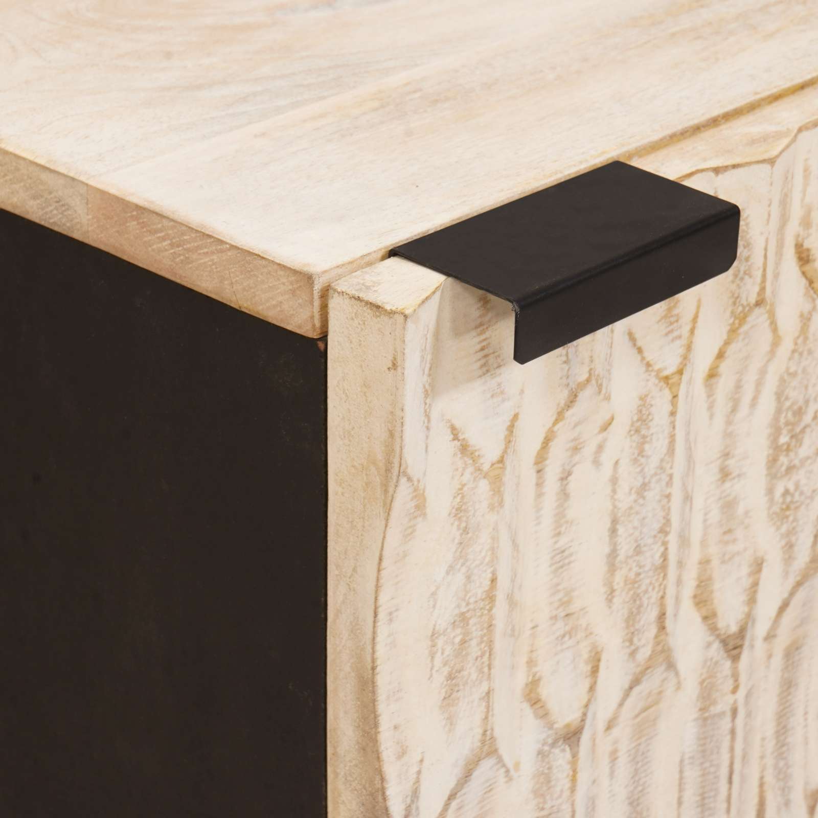 Bedside Cabinet White 40 x 33 x 46 cm Solid Mango Wood