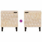 Bedside Cabinet White 40 x 33 x 46 cm Solid Mango Wood