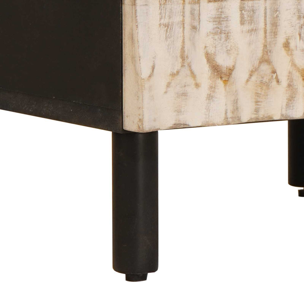 Bedside Cabinet 2 pcs White 40 x 33 x 46 cm Solid Mango Wood