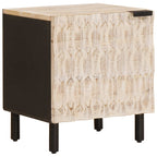 Bedside Cabinet 2 pcs White 40 x 33 x 46 cm Solid Mango Wood