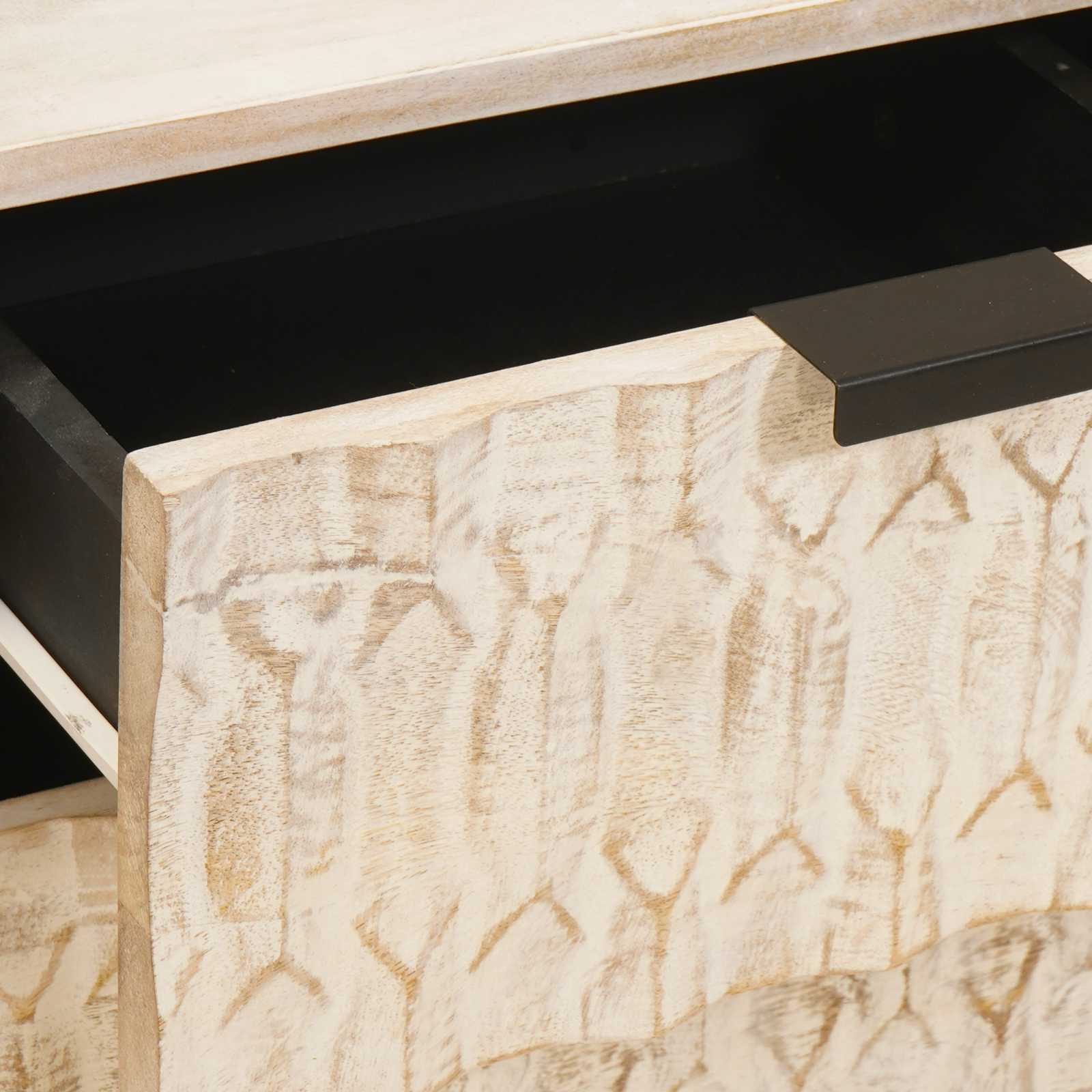 Bedside Cabinet White 40 x 33 x 46 cm Solid Mango Wood