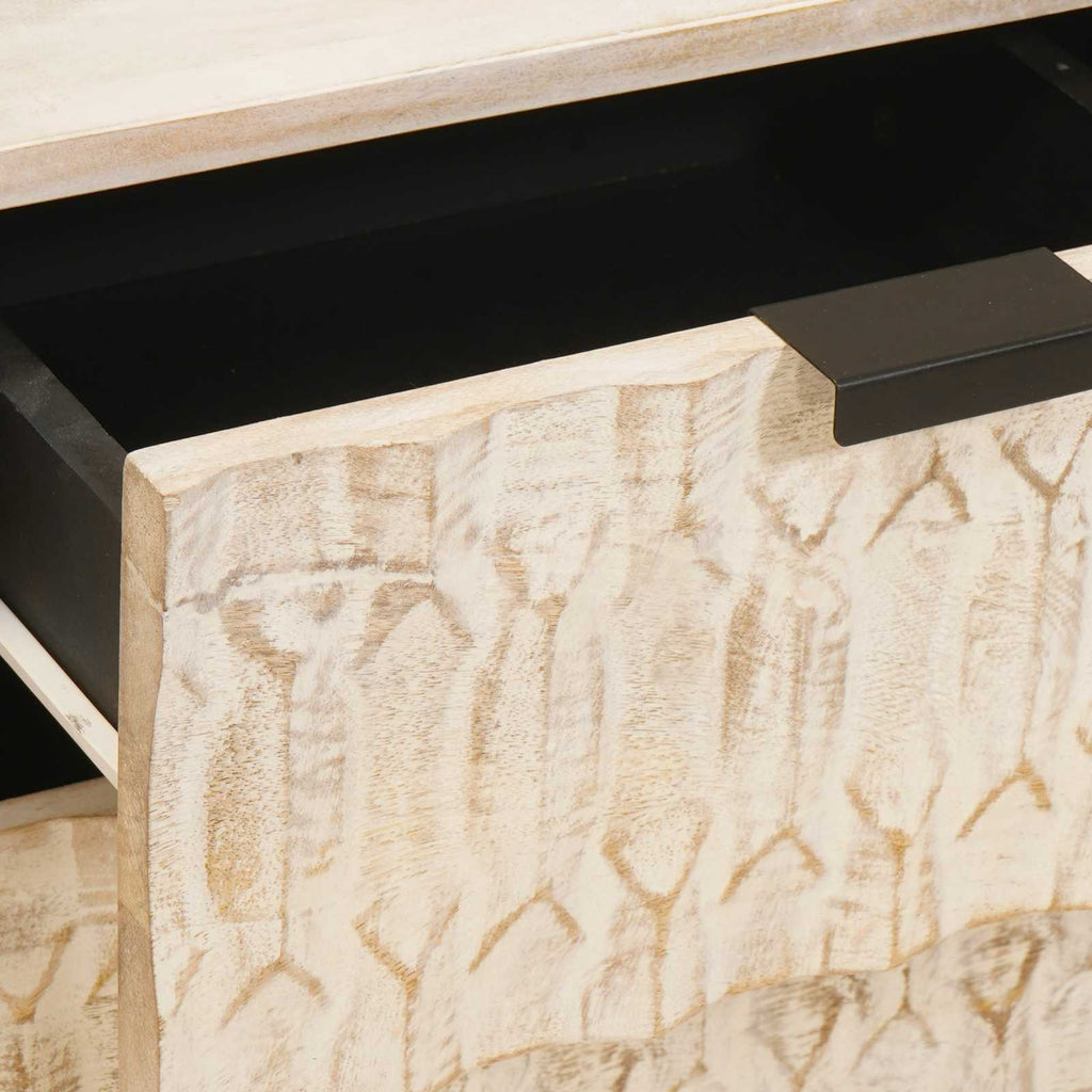 Bedside Cabinet 2 pcs White 40 x 33 x 46 cm Solid Mango Wood