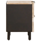 Bedside Cabinet 2 pcs White 40 x 33 x 46 cm Solid Mango Wood