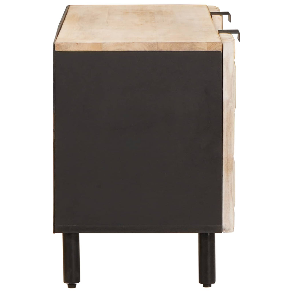 TV Cabinet with Shelf White Wash Finish 105 x 33.5 x 46 cm