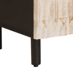 TV Cabinet White Wash Finish 70 x 33.5 x 46 cm Solid Mango Wood