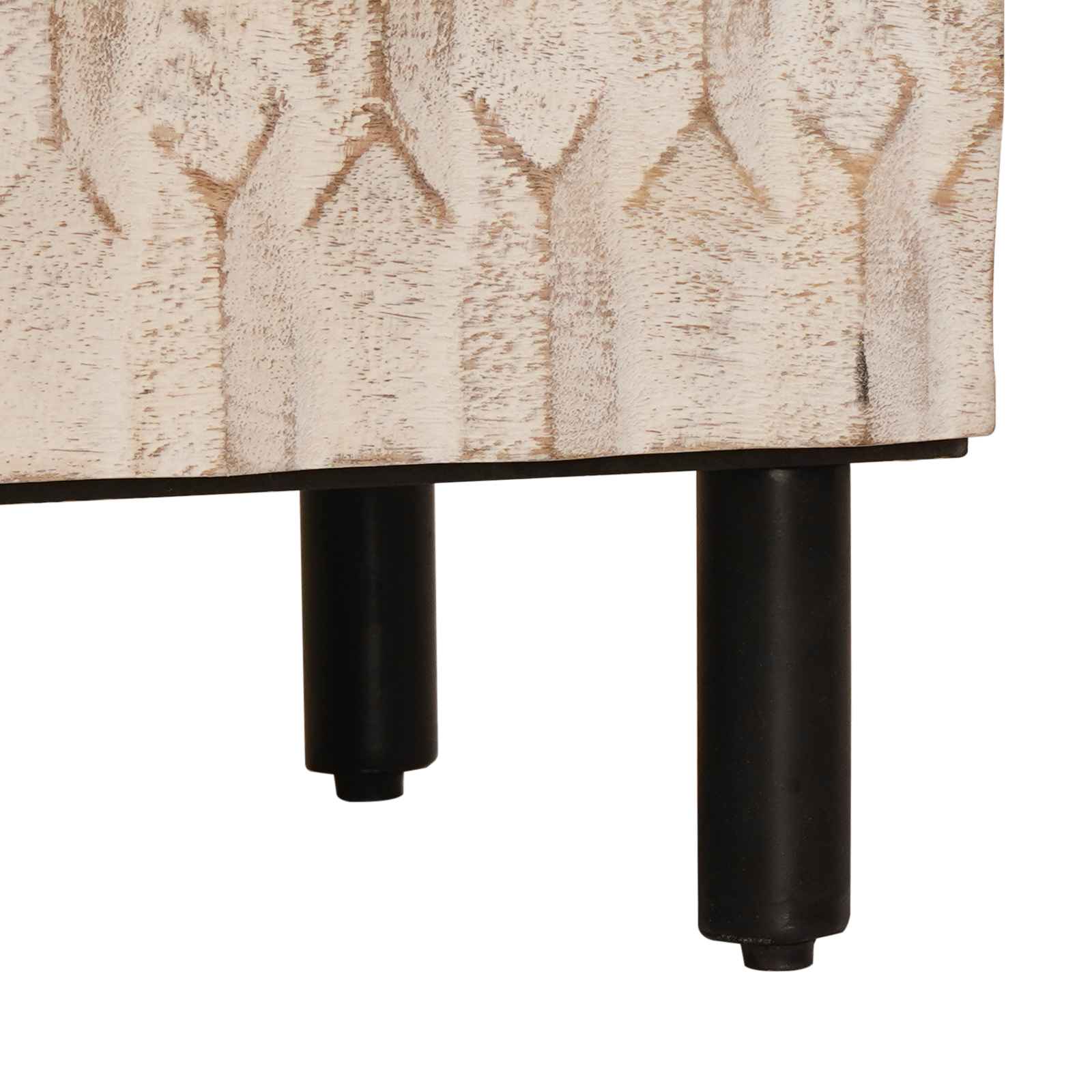 Sideboard White Wash Finish 60 x 33 x 75 cm Solid Mango Wood