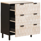 Sideboard White Wash Finish 60 x 33 x 75 cm Solid Mango Wood