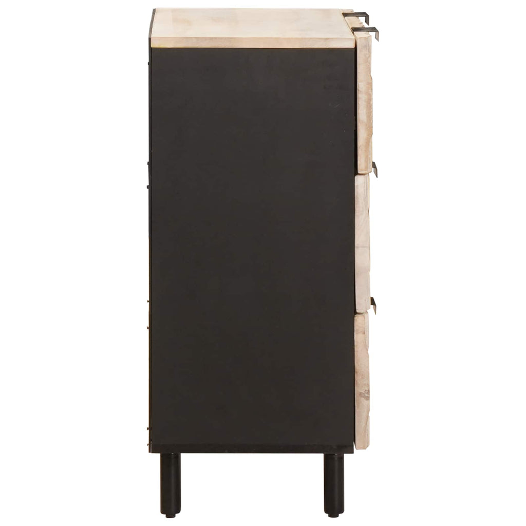 Sideboard White Wash Finish 60 x 33 x 75 cm Solid Mango Wood