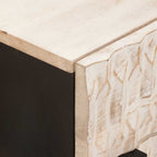 Bedside Cabinet White 50 x 33 x 60 cm Solid Mango Wood