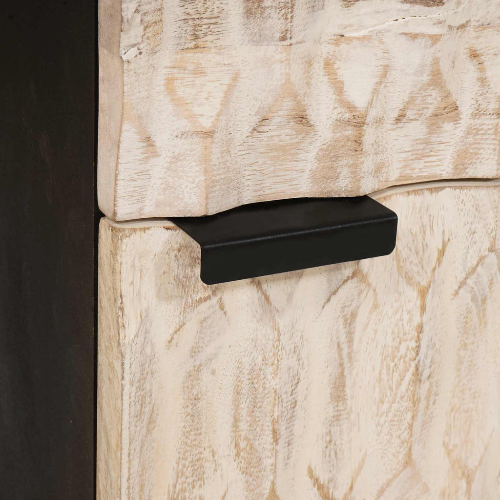 Bedside Cabinet White 50 x 33 x 60 cm Solid Mango Wood