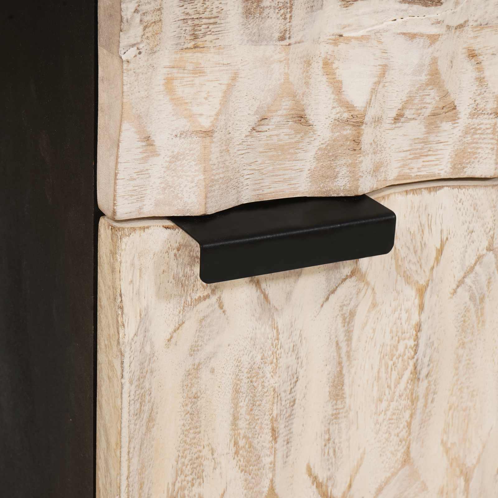 Bedside Cabinet White 50 x 33 x 60 cm Solid Mango Wood