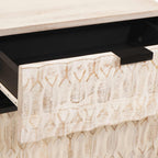 Bedside Cabinet White 50 x 33 x 60 cm Solid Mango Wood