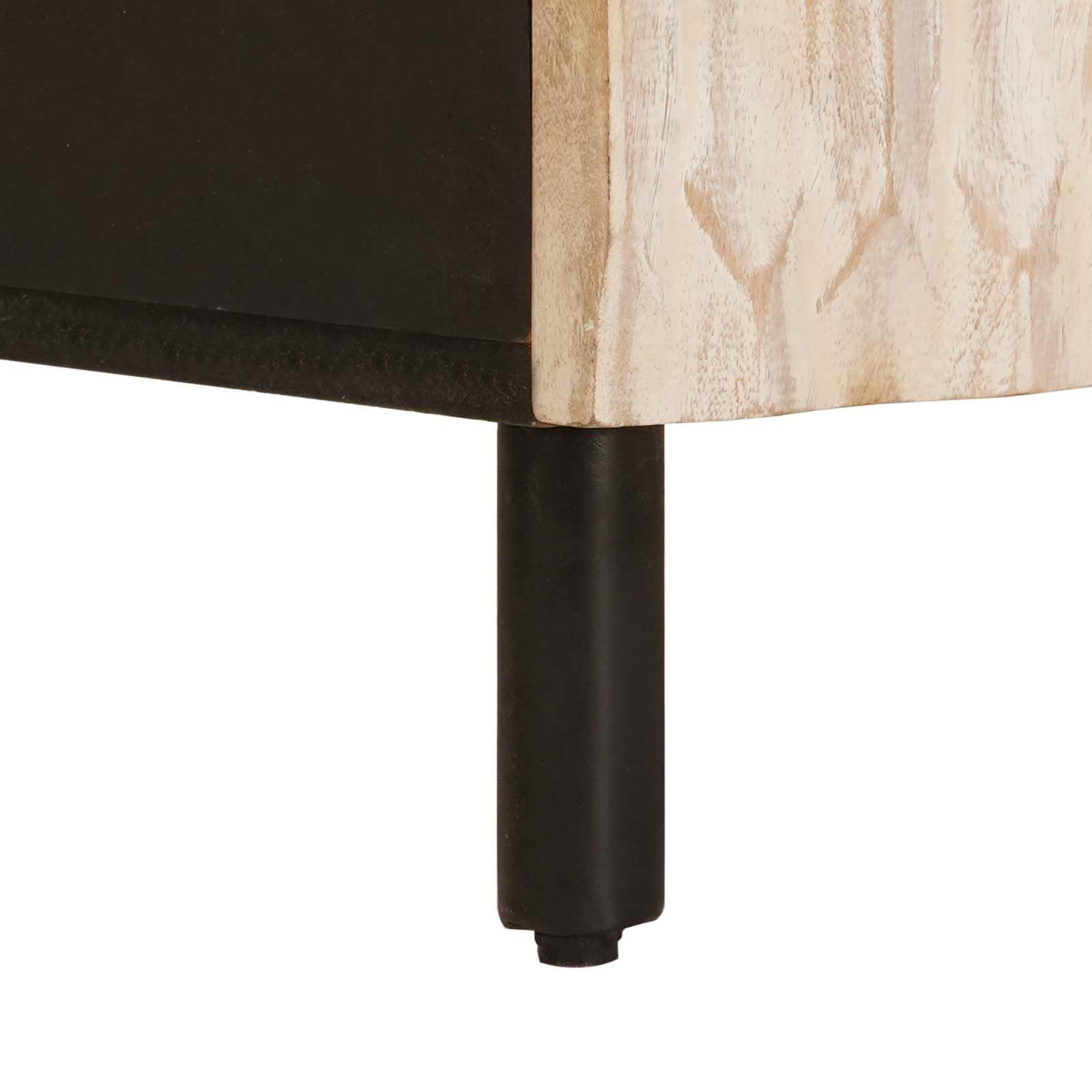 Bedside Cabinet White 50 x 33 x 60 cm Solid Mango Wood