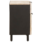 Bedside Cabinet White 50 x 33 x 60 cm Solid Mango Wood