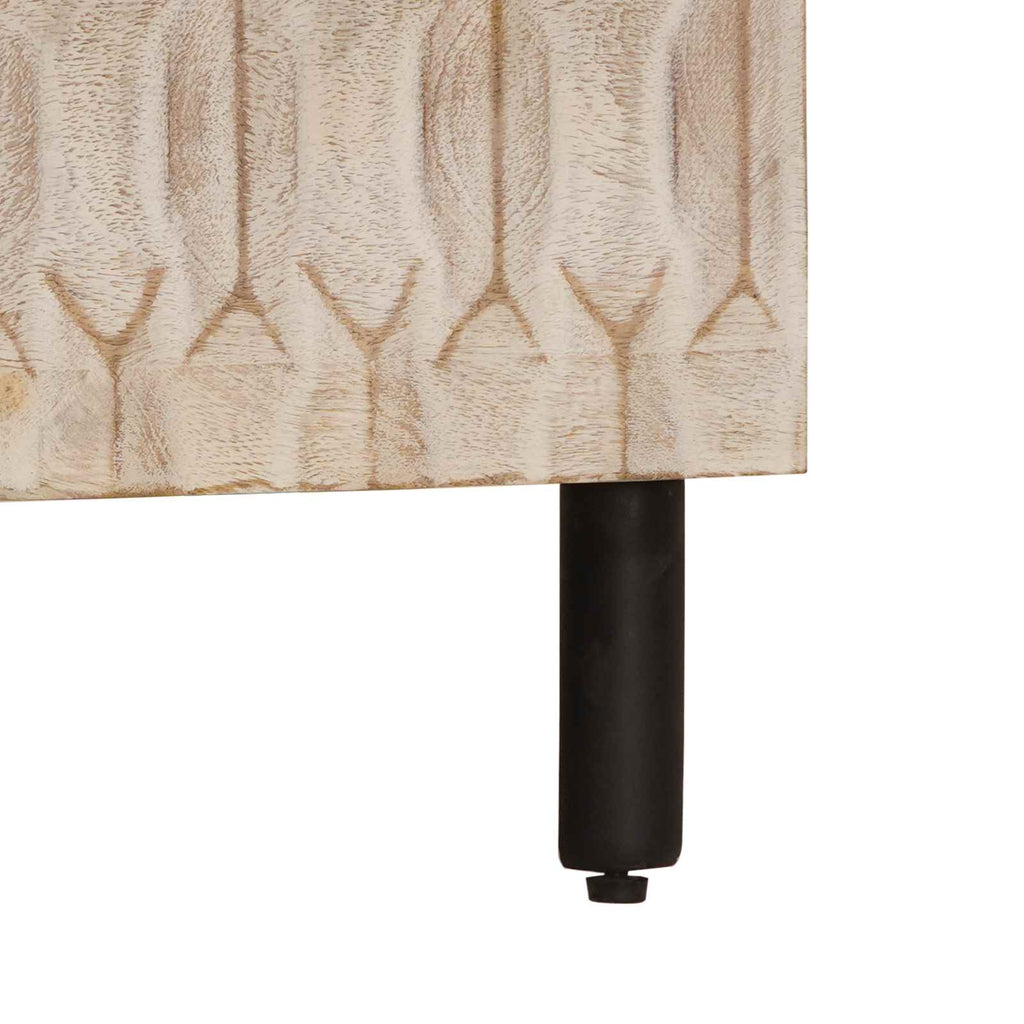 Bedside Cabinet White 50 x 33 x 62 cm Solid Mango Wood