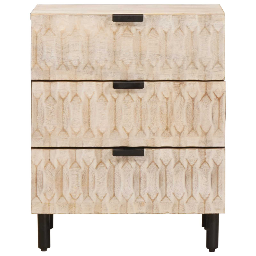 Bedside Cabinet White 50 x 33 x 62 cm Solid Mango Wood