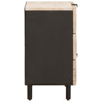 Bedside Cabinet White 50 x 33 x 62 cm Solid Mango Wood