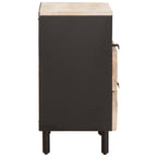Bedside Cabinet White 50 x 33 x 60 cm Solid Mango Wood
