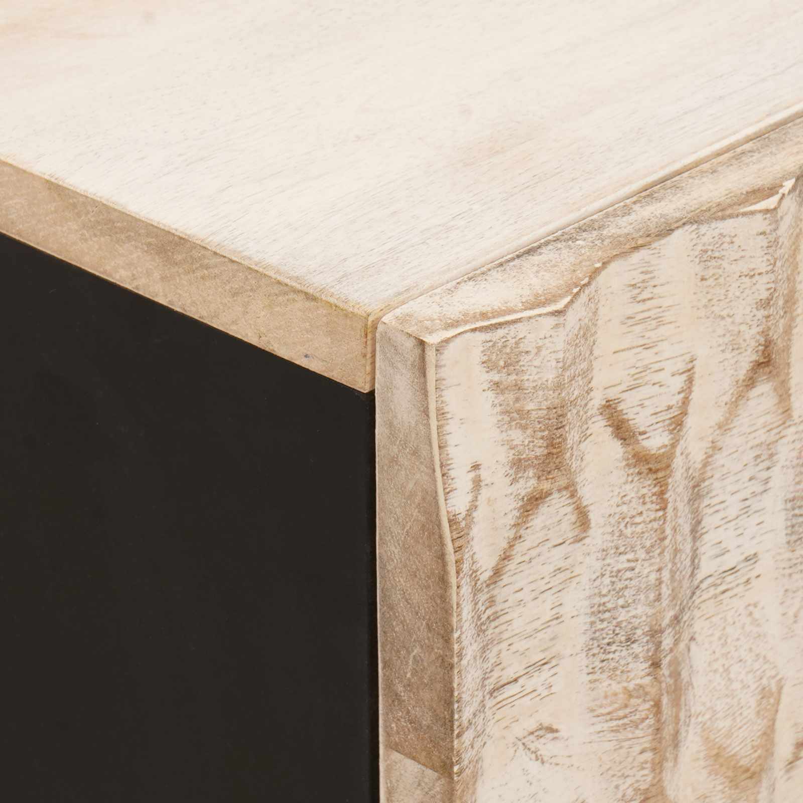 Bedside Cabinet White 50 x 33 x 60 cm Solid Mango Wood