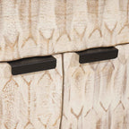 Bedside Cabinet White 50 x 33 x 60 cm Solid Mango Wood