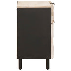 Bedside Cabinet White 50 x 33 x 60 cm Solid Mango Wood