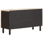 TV Cabinet White Wash Finish 80 x 33 x 46 cm Solid Mango Wood